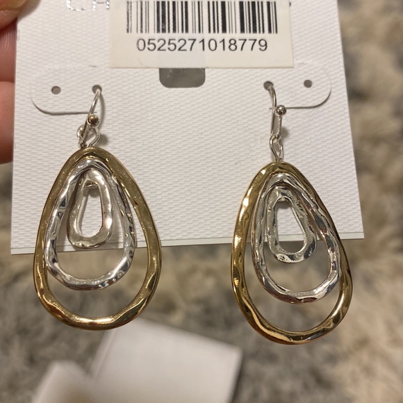 Earrings gold and silver dangle from Macy’s Charter club - Picture 2 of 4